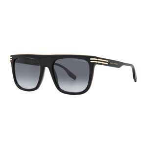 Marc Jacobs Sunglasses Rectangle Full Rim, Black Frame and Grey Gradient Lens
